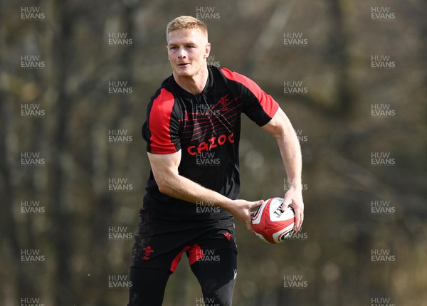 150322 - Wales Rugby Training - Johnny McNicholl during training