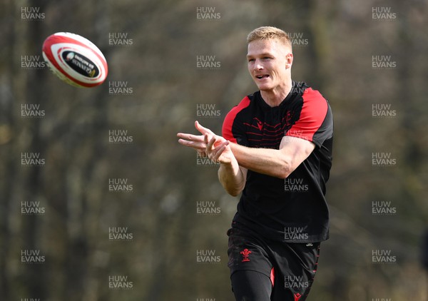 150322 - Wales Rugby Training - Johnny McNicholl during training