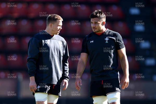 150618 - Wales Rugby Training - James Davies and Ellis Jenkins during training