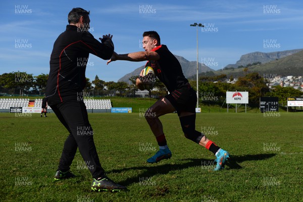 150722 - Wales Rugby Training - Stephen Jones and Josh Adams during training