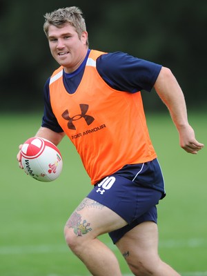 15.08.11 - Wales Rugby Training - Richard Hibbard during training. 