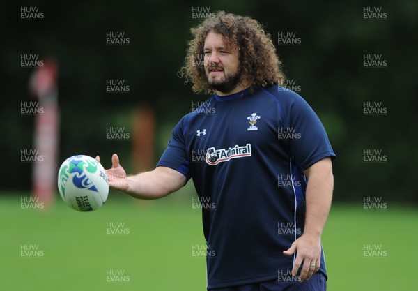 15.08.11 - Wales Rugby Training - Adam Jones during training. 