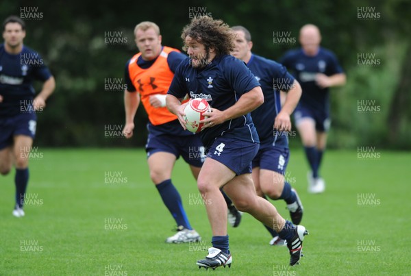15.08.11 - Wales Rugby Training - Adam Jones during training. 