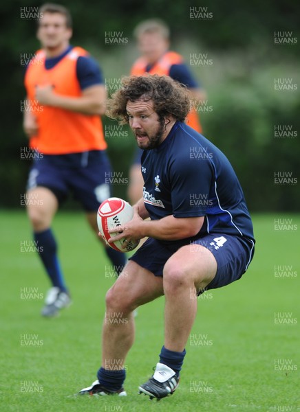 15.08.11 - Wales Rugby Training - Adam Jones during training. 