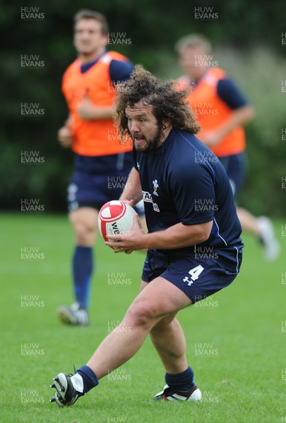 15.08.11 - Wales Rugby Training - Adam Jones during training. 