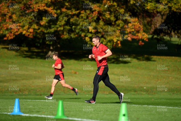 151020 - Wales Rugby Training - Leigh Halfpenny and George North during training
