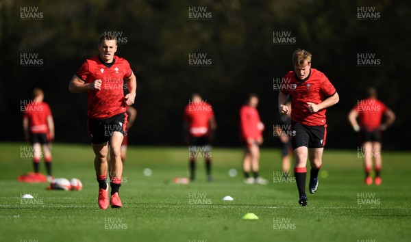 151020 - Wales Rugby Training - Jonathan Davies and Nick Tompkins during training