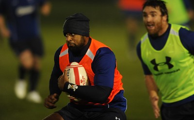 15.11.10 - Wales Rugby Training - Aled Brew during training. 