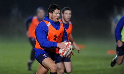 15.11.10 - Wales Rugby Training - James Hook during training. 