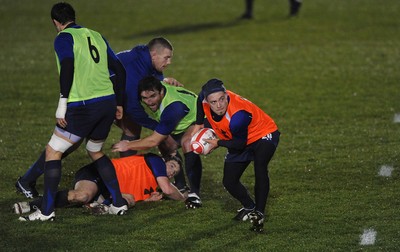 15.11.10 - Wales Rugby Training - Richie Rees during training. 