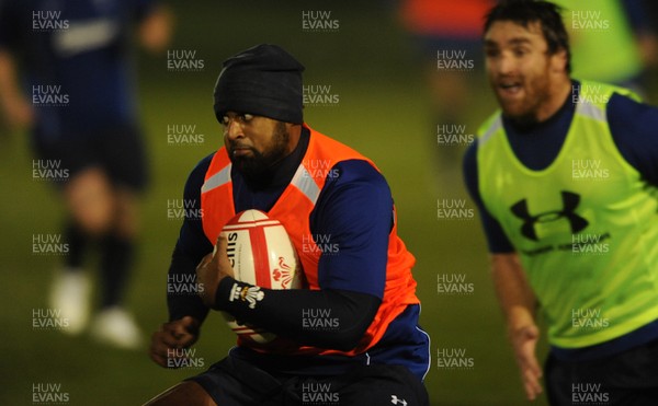 15.11.10 - Wales Rugby Training - Aled Brew during training. 