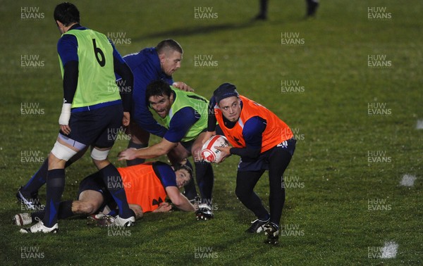 15.11.10 - Wales Rugby Training - Richie Rees during training. 