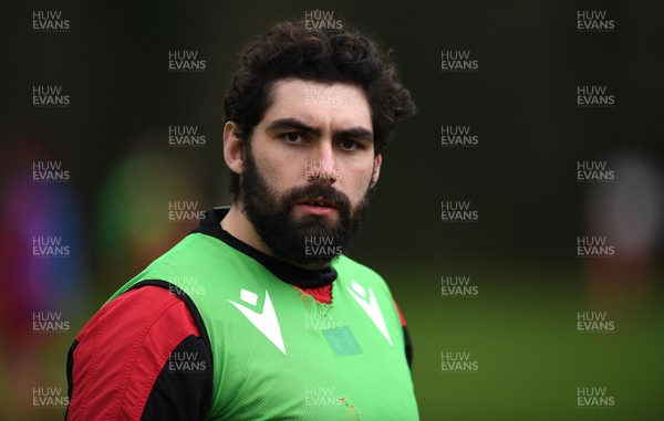 160221 - Wales Rugby Training - Cory Hill during training