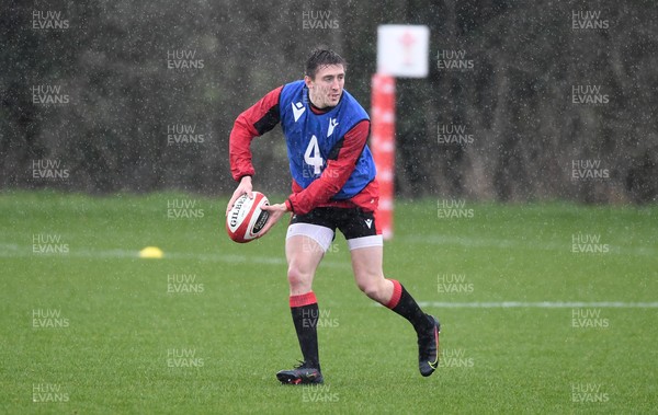 160221 - Wales Rugby Training - Josh Adams during training