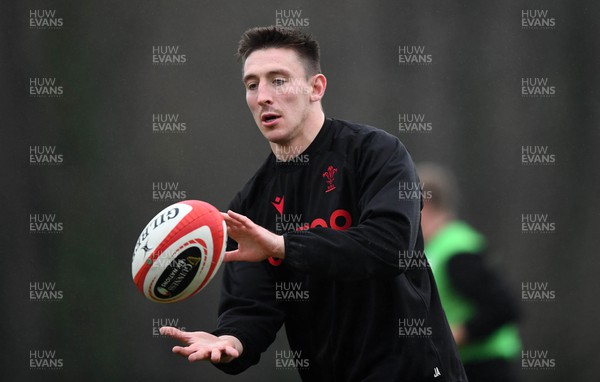 160223 - Wales Rugby Training - Josh Adams during training