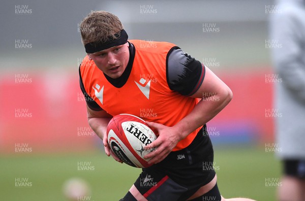 160223 - Wales Rugby Training - Jac Morgan during training