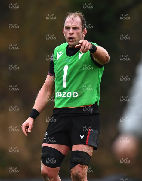 160223 - Wales Rugby Training - Alun Wyn Jones during training