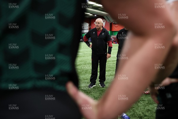 160224 - Wales Rugby Training at the National Centre of Excellence - Warren Gatland, Head Coach during training