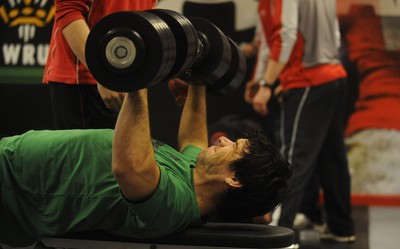 16.03.10 - Wales Rugby Training - Mike Phillips in action during training. 