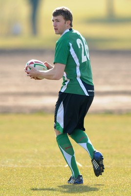 16.03.10 - Wales Rugby Training - Tom Prydie in action during training. 