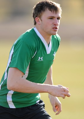 16.03.10 - Wales Rugby Training - Tom Prydie in action during training. 