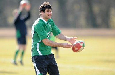 16.03.10 - Wales Rugby Training - Mike Phillips in action during training. 