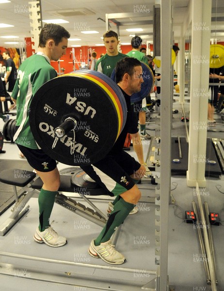 16.03.10 - Wales Rugby Training - Lee Byrne in action during training. 