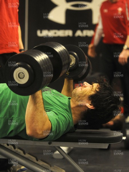 16.03.10 - Wales Rugby Training - Mike Phillips in action during training. 