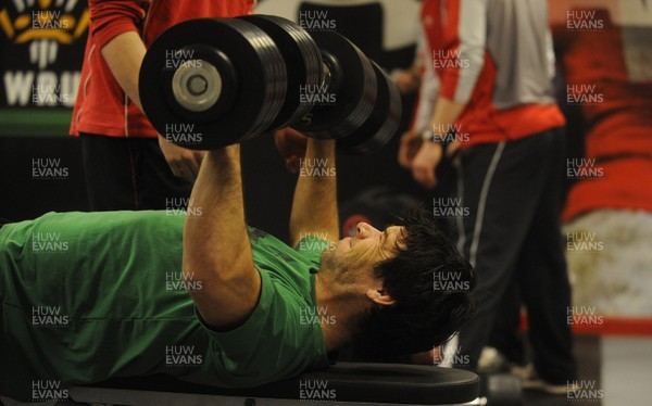 16.03.10 - Wales Rugby Training - Mike Phillips in action during training. 