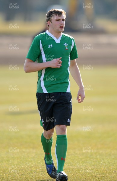 16.03.10 - Wales Rugby Training - Tom Prydie in action during training. 