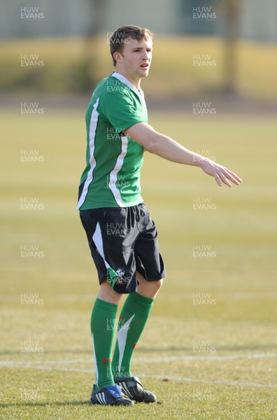 16.03.10 - Wales Rugby Training - Tom Prydie in action during training. 