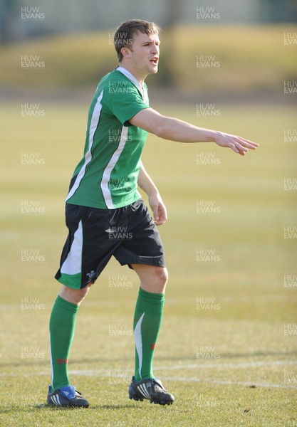 16.03.10 - Wales Rugby Training - Tom Prydie in action during training. 