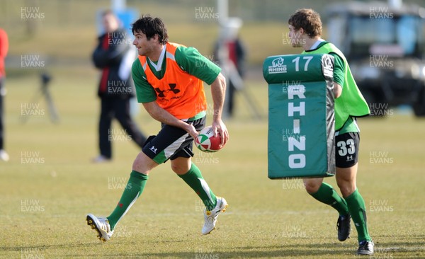 16.03.10 - Wales Rugby Training - Mike Phillips in action during training. 