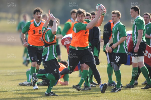 16.03.10 - Wales Rugby Training - Ryan Jones in action during training. 