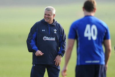 16.03.11 - Wales Rugby Training - Head coach Warren Gatland during training. 