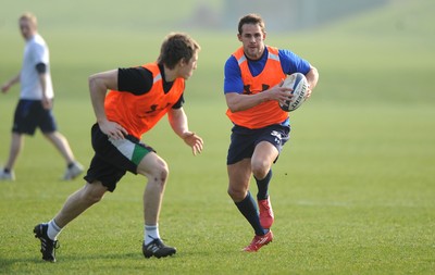 16.03.11 - Wales Rugby Training - Lee Byrne during training. 