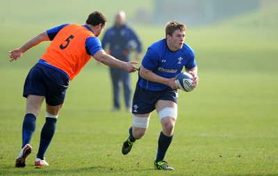 16.03.11 - Wales Rugby Training - Dan Lydiate during training. 