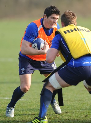 16.03.11 - Wales Rugby Training - James Hook during training. 