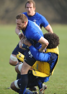 16.03.11 - Wales Rugby Training - Morgan Stoddart during training. 