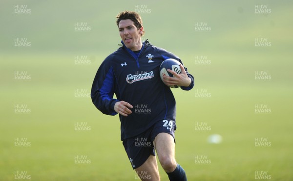 16.03.11 - Wales Rugby Training - James Hook during training. 