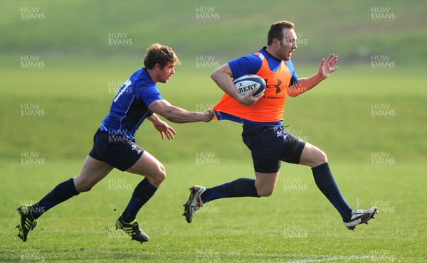 16.03.11 - Wales Rugby Training - Morgan Stoddart during training. 