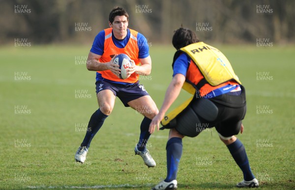 16.03.11 - Wales Rugby Training - James Hook during training. 