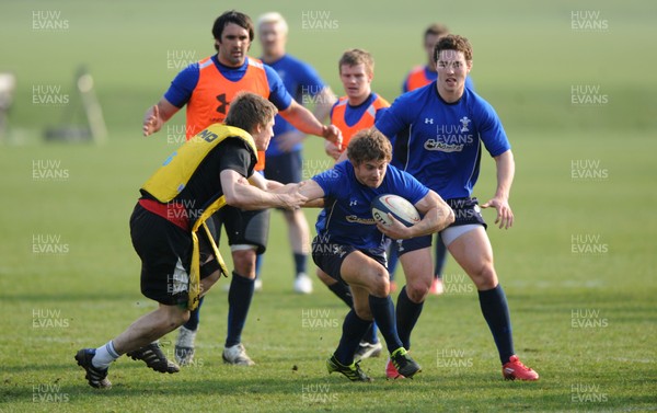 16.03.11 - Wales Rugby Training - Leigh Halfpenny during training. 