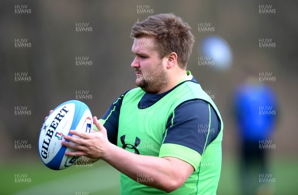 160315 - Wales Rugby Training -Tomas Francis during training