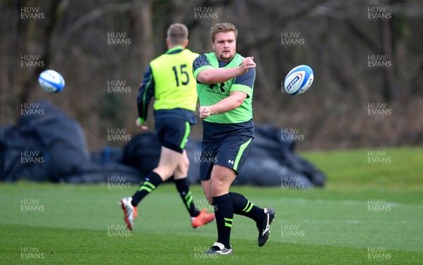 160315 - Wales Rugby Training -Tomas Francis during training