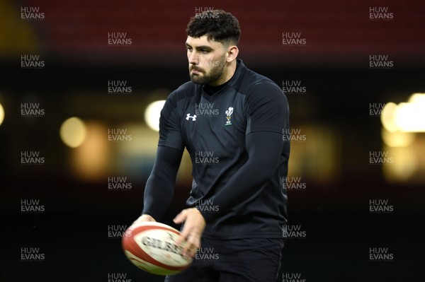160318 - Wales Rugby Training - Cory Hill during training