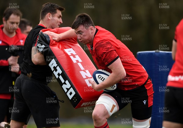 160321 - Wales Rugby Training - Adam Beard during training