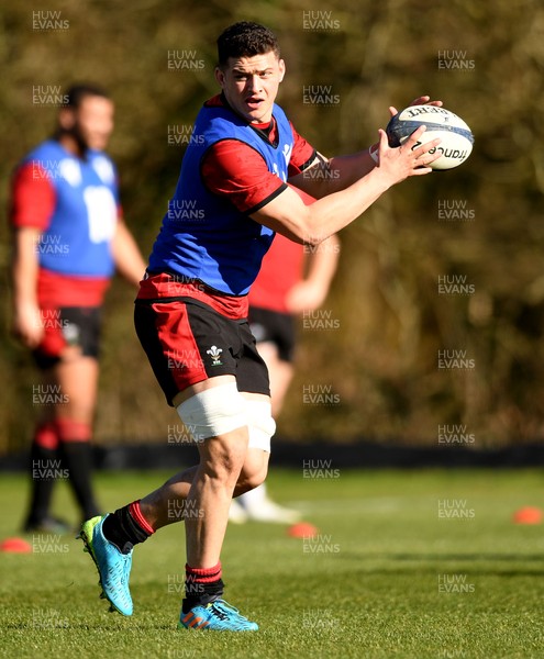 160321 - Wales Rugby Training - James Botham during training