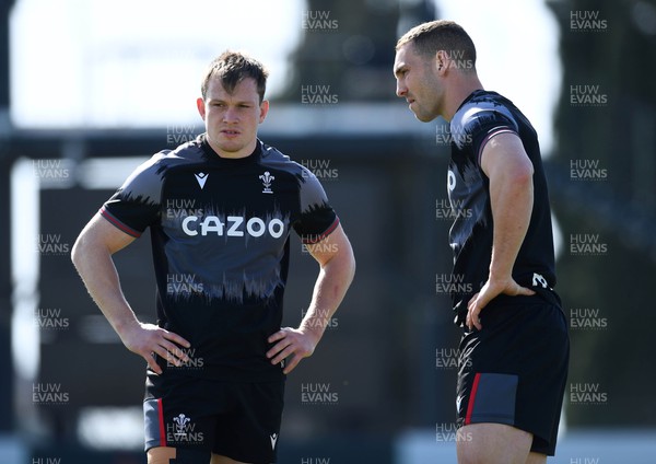 160323 - Wales Rugby Training - Nick Tompkins and George North during training