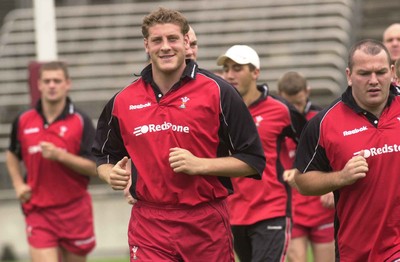 160601 - Wales Rugby Training - Team captain Andy Moore all smiles during training in Tokyo
